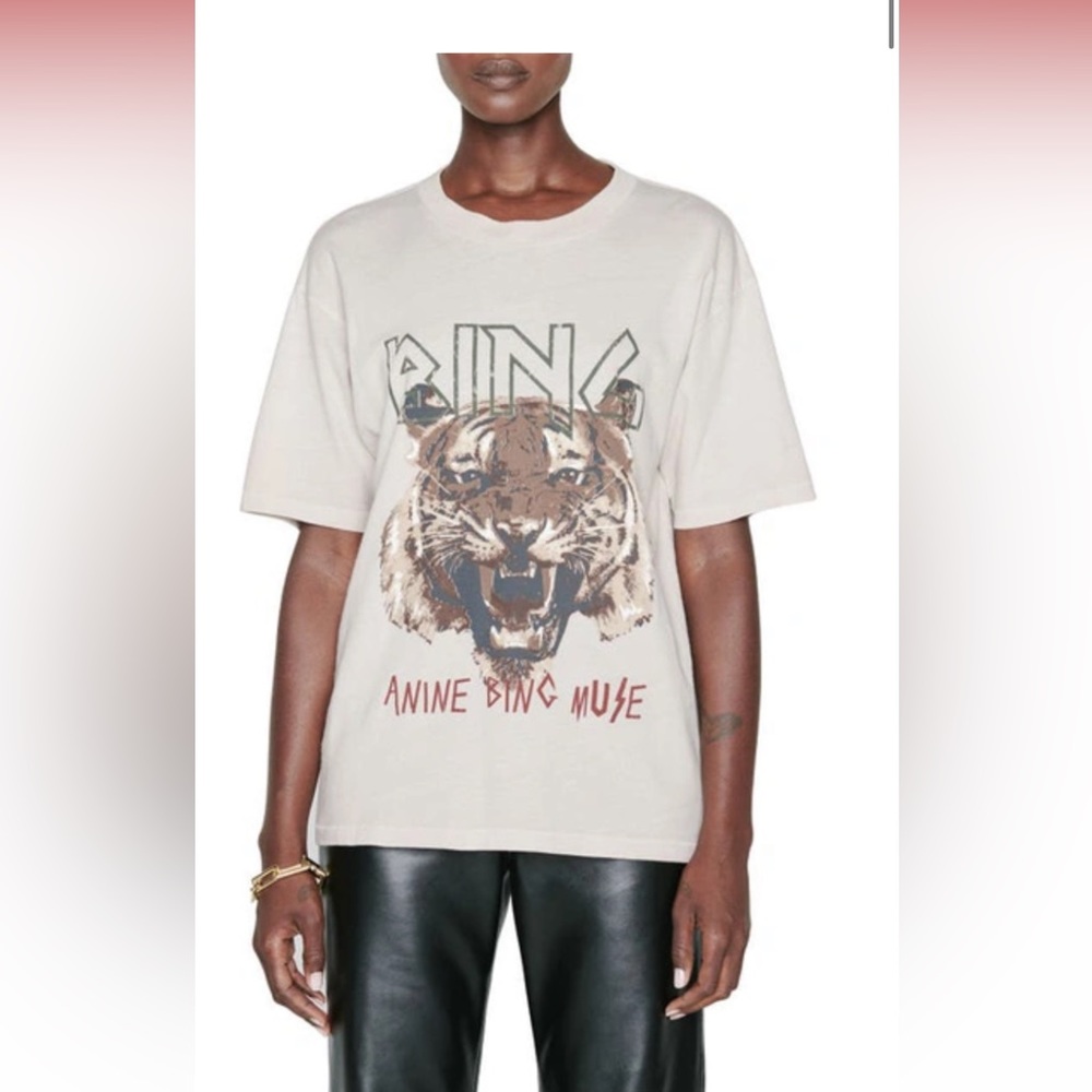 Anine Bing Tiger Tee size Medium never worn. Washed.